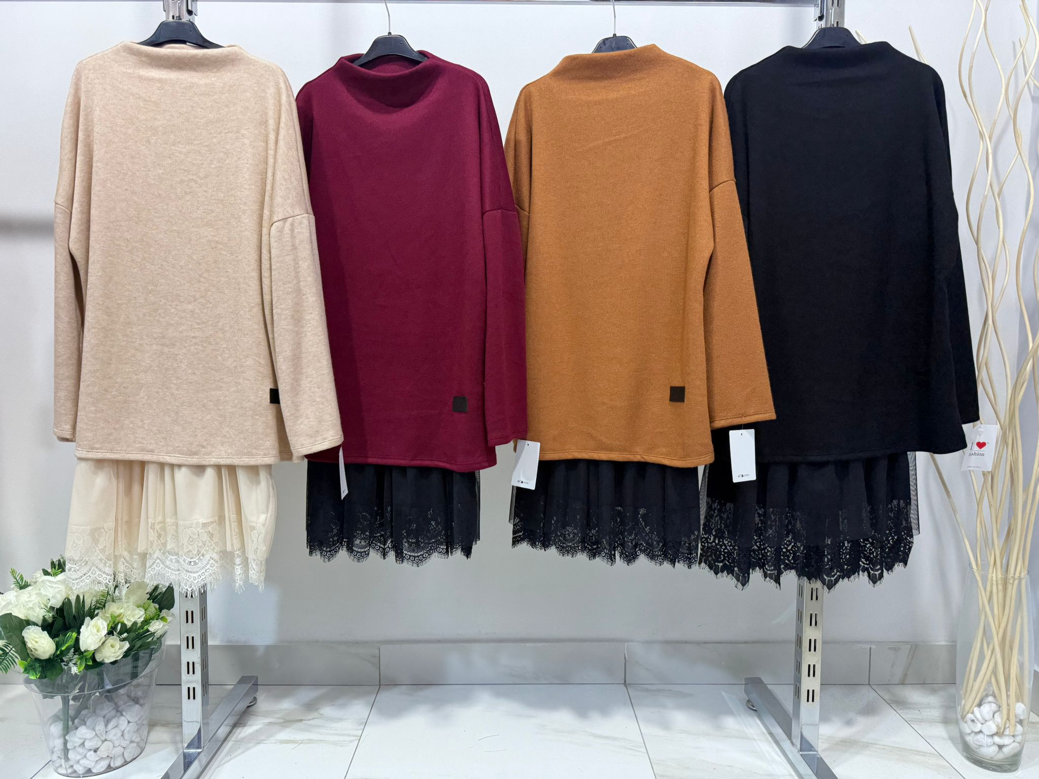 Set Zoe - Canotta in pizzo piu maglia