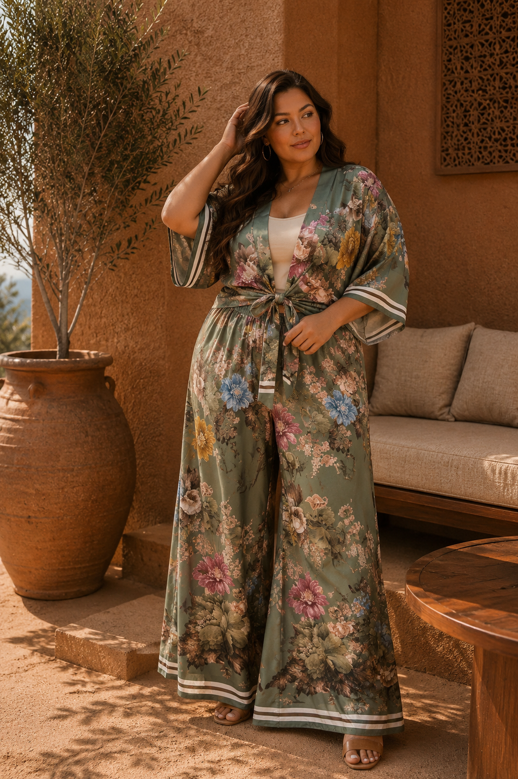 Set Curvy kimono