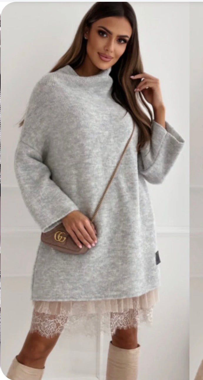 Set Zoe - Canotta in pizzo piu maglia